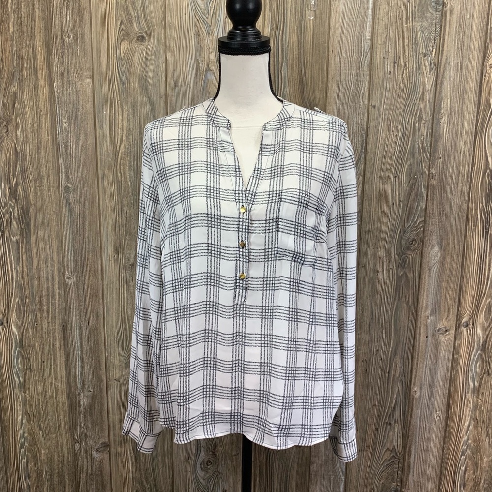 The Limited black and white blouse